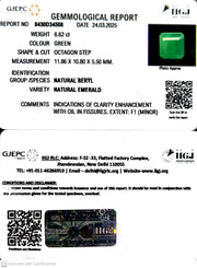 6.62/CT Natural Panna Stone with Govt. Lab Certificate